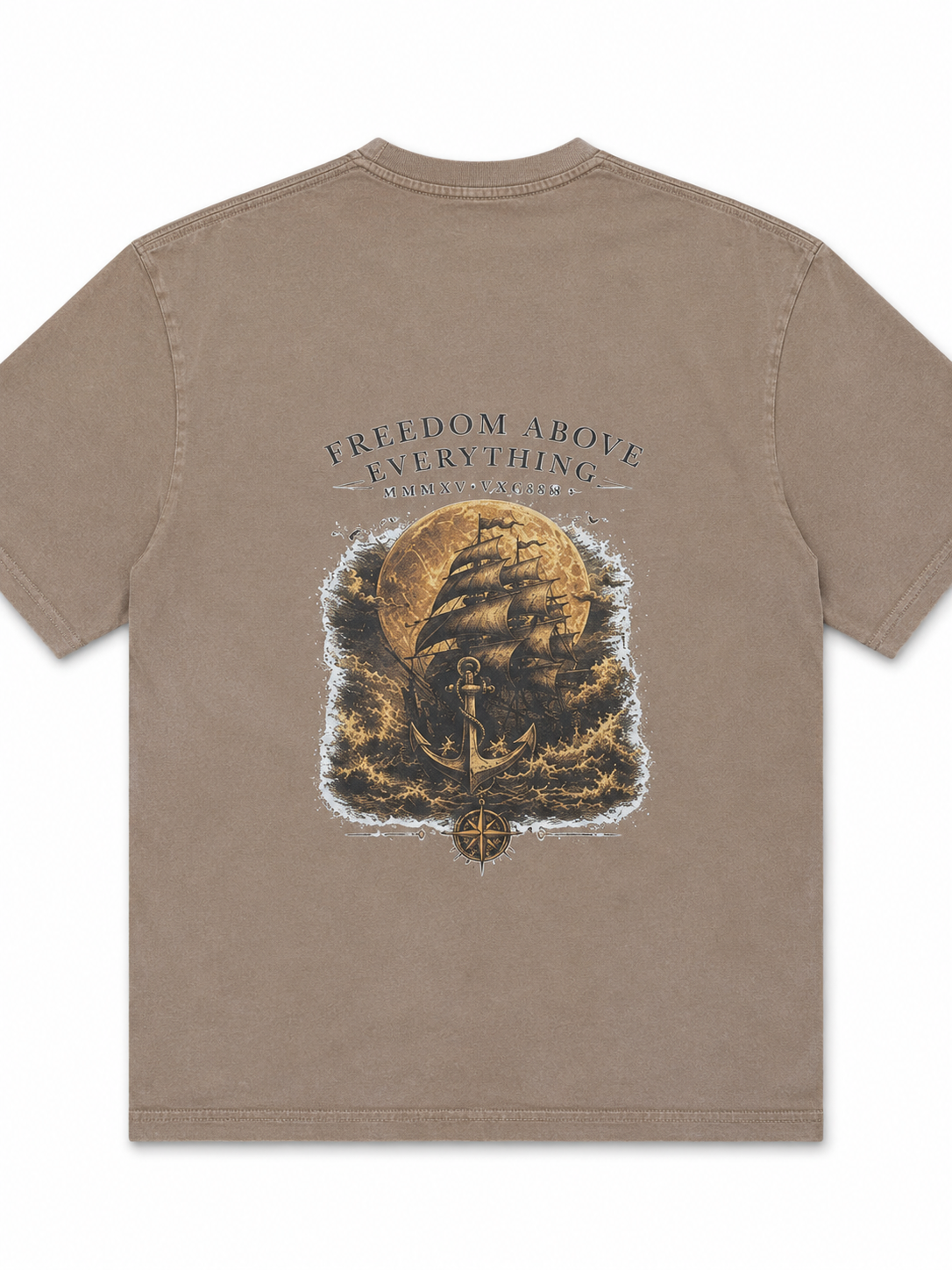 Freedom Above Everything — Oversized Vintage Shirt | Union Beige