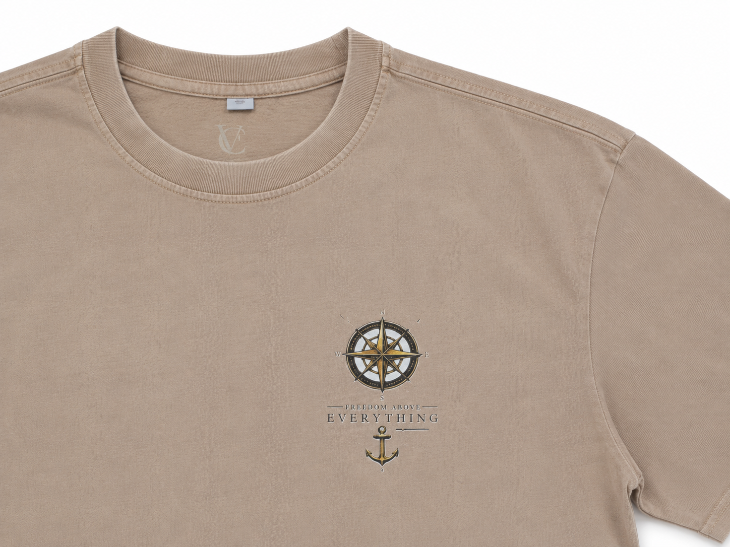 Freedom Above Everything — Oversized Vintage Shirt | Union Beige